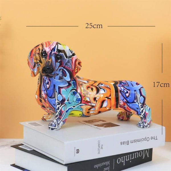 Gravhundstatue Graffiti Dyreskulptur 3 3 3