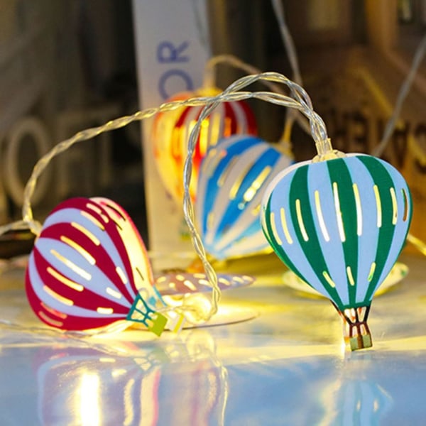 Hot Air Balloon String Lights Hot Air Balloon String Banners blue