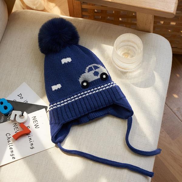 Baby Boy Bonnet Fur Ball 3 3 3