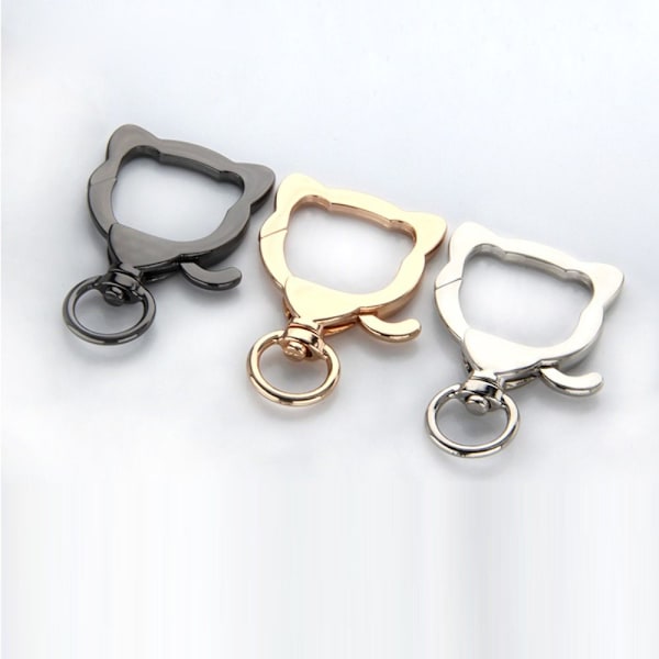 4 stk Spring Ring Spænder Karabinhagepunge Håndtasker SORT Black