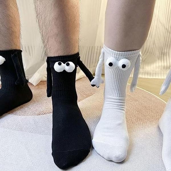 Magnetiska handhållande strumpor Par som håller handsockor VIT White without Magnetic-without Magnetic