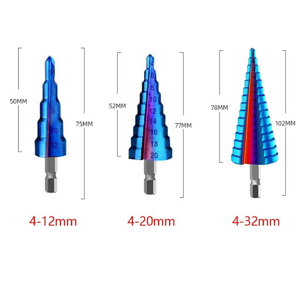 Step Drill Bit Step Cone Drill 4-20MM 4-20mm