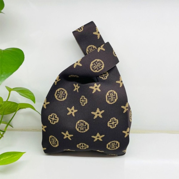 Knit Handbag Kangaskassi TUMMANRUSKEA dark brown