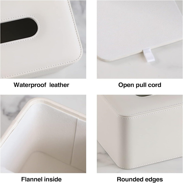 1 Stk Tissue Holder Tissue Box Cover Servietetui White 1 Pcs-1 Pcs