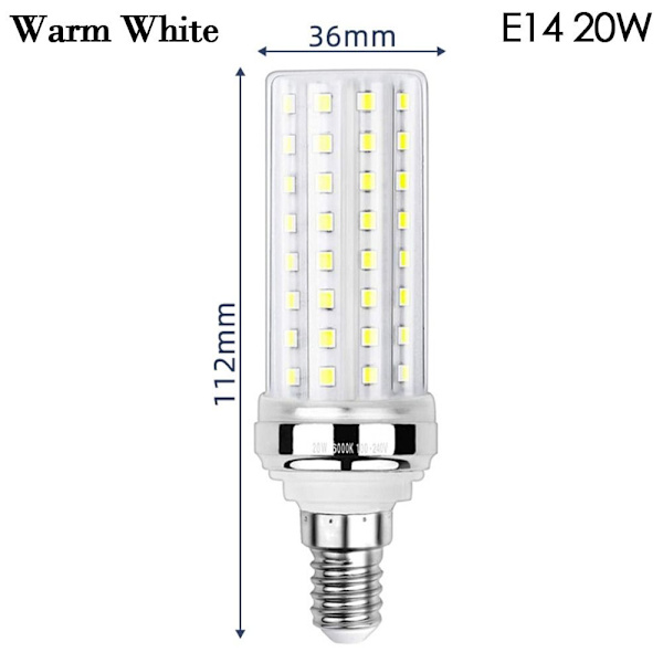 LED No Flicker WARM WHITEE14 20W E14 20W Warm WhiteE14 20W