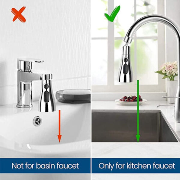 Kran Tap Extender Munnstykke SVART black