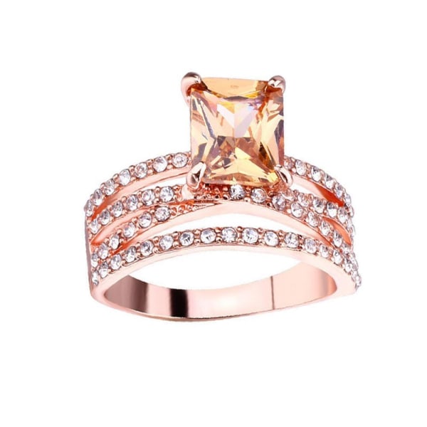 2cps fyrkantiga zirkonringar Fingerring 11 11 11