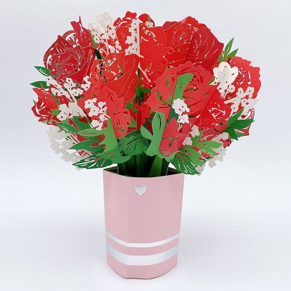 Pop Up bukett pappersblommor 01 01 01