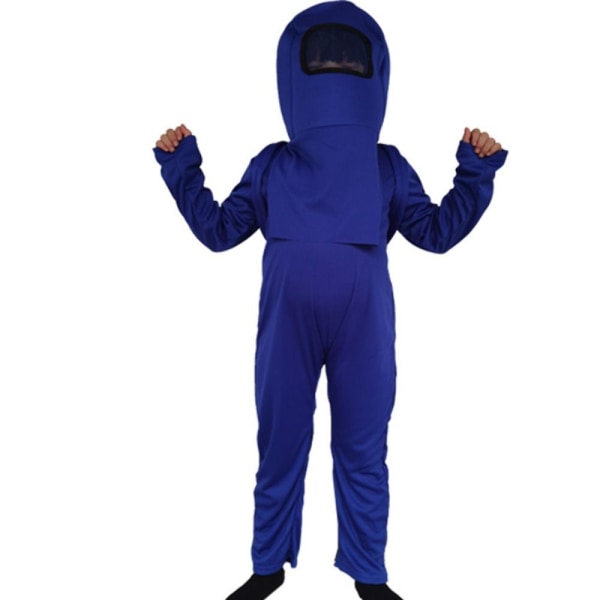 Kids Cosplay Among Us Costumes Party Fancy Dress Set blue L