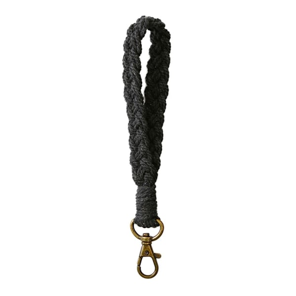 1 stk Flettet Nøglering Nøglering SORT Black