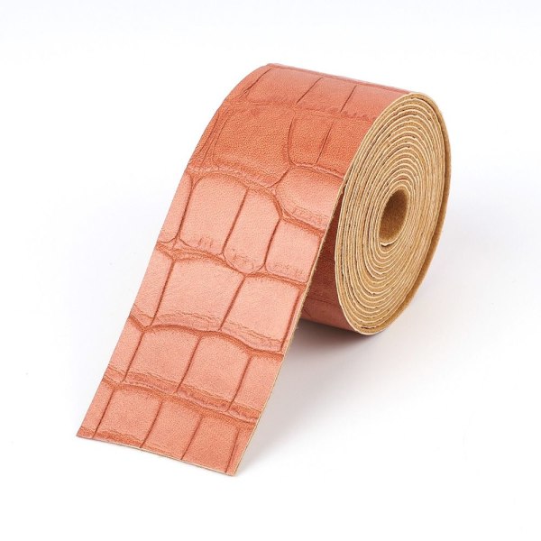 Krokodillemønster Læderrem Læderrem BRUNT 5CM brown 5cm