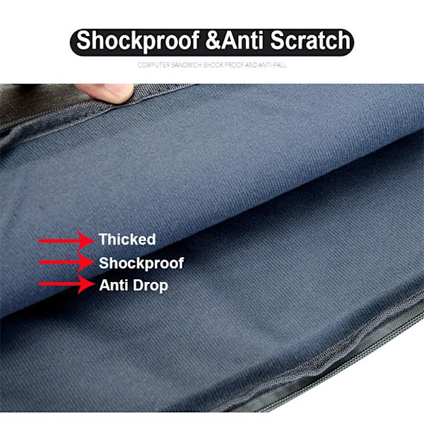 13 15 tums bärbar handväska Ultrabook Sleeve GRÅ 13-14 tum Grey 13-14 inch