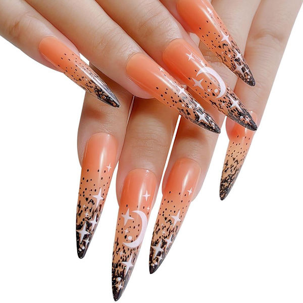 24 stk Halloween Fake Nails Lang Kort Style Full Cover JP0474-09