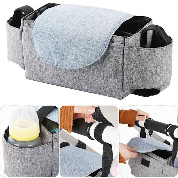 Baby Barnvagn Barnvagn Organizer SVART black