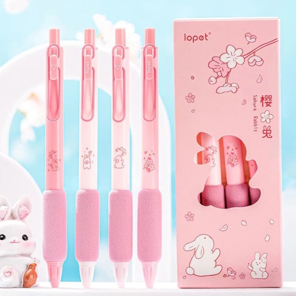 4 Stk Gel Pen Sort Refill Pen SAKURA BUNNY SAKURA BUNNY Sakura Bunny