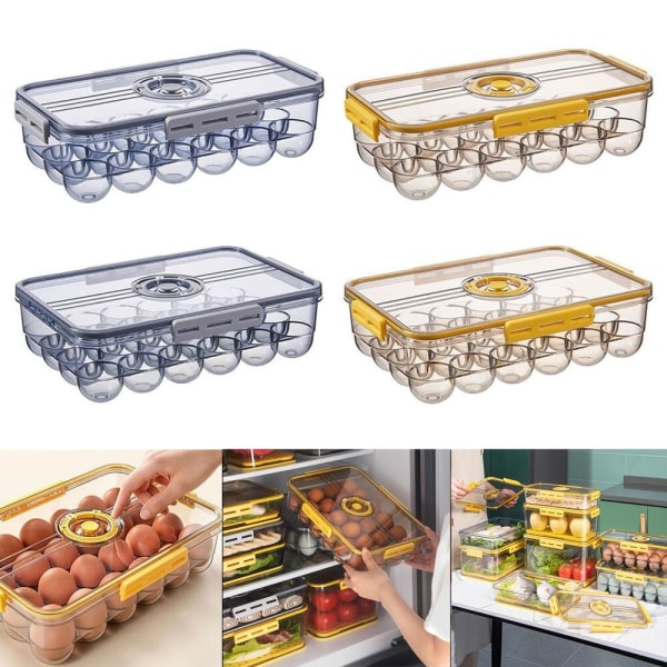 Munan säilytyslaatikko Jääkaappisäiliö HARMAA 32.5X17.5X9CM Grey 32.5x17.5x9cm