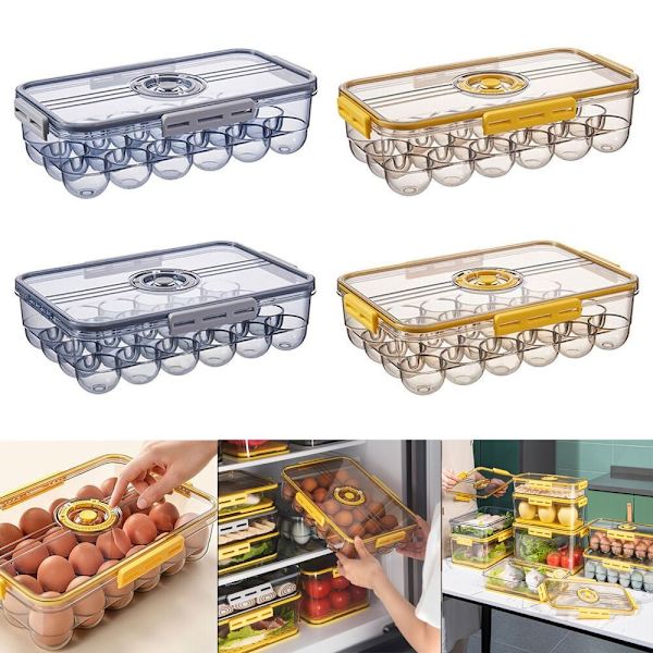 Munan säilytyslaatikko Jääkaappisäiliö KELTAINEN 32,5X17,5X9cm Yellow 32.5x17.5x9cm