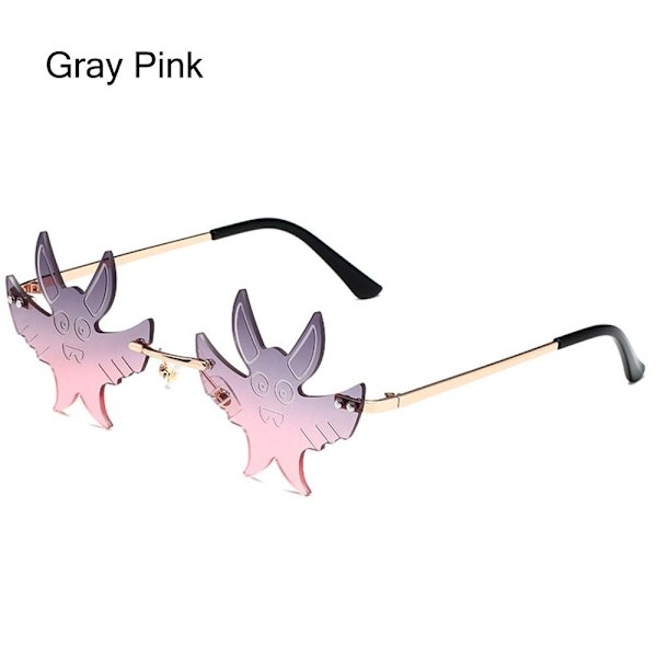 Lepakkomuotoiset aurinkolasit Goth Glasses GREY PINK GREY PINK Gray Pink