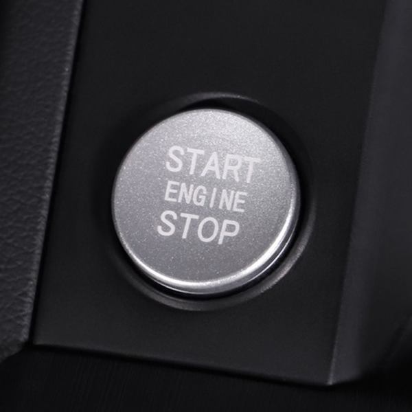 Startknap-klistermærker Nøglering Trim Cover SØLV STARTER PATCH Silver Starter patch-Starter patch