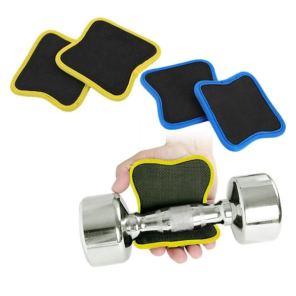 2st Hantlar Grips Pads Tyngdlyftsskyddsdynor GUL Yellow