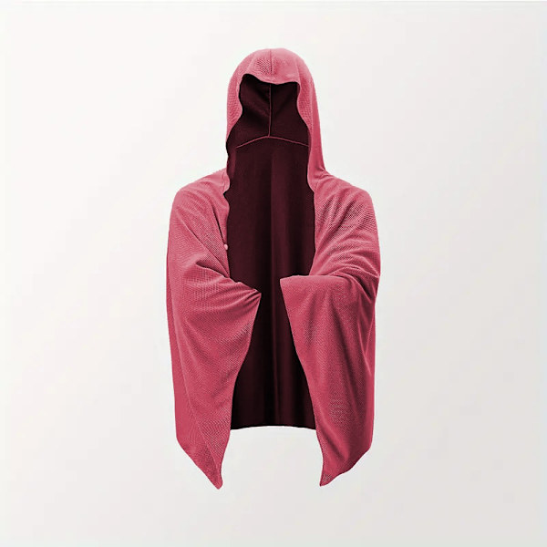 Nopeasti kuivuva Poncho Poncho kylpypyyhe ROSE RED rose red