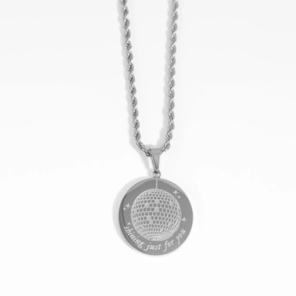 Twist Rope Chain Globe Halsband SILVER Silver