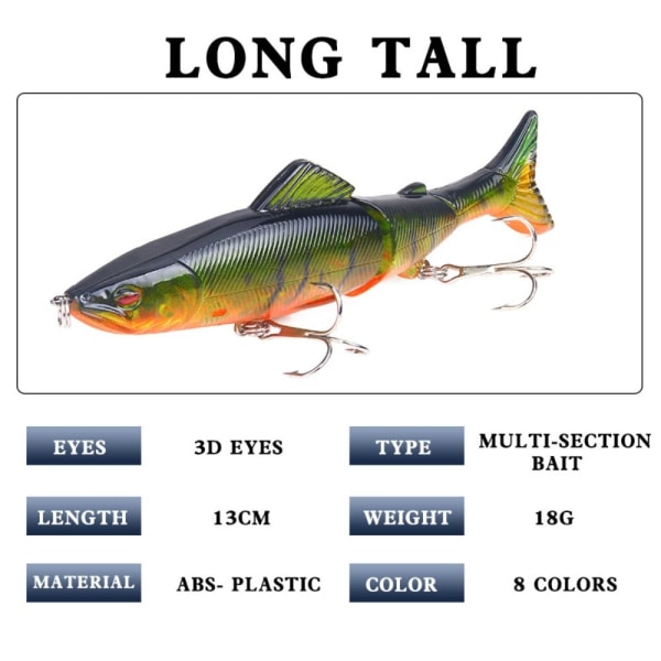 Multi Section Fishing lokke Minnow Bait 3 3 3