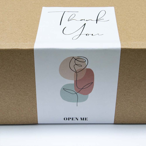 50 kpl kiitossinetöintitarrat "Open Me" -tarrat 2 2 2