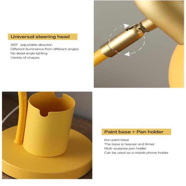 Bordlampe Bordlampe GUL EU-PLUGG EU-PLUGG yellow EU Plug-EU Plug
