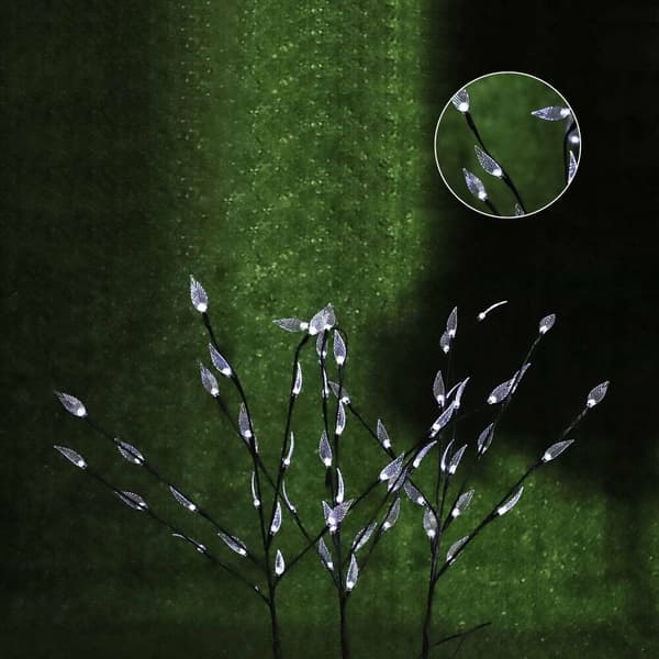 Julgran Leaf Solar Lights VITA VIT White