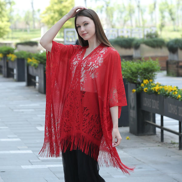 Aftenkjoler Sjal Lady Cape Wraps RØD RØD Red