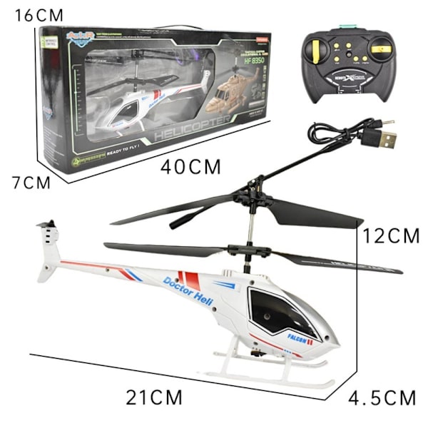 RC Helikoptrar Fjärrkontrollplan VIT white