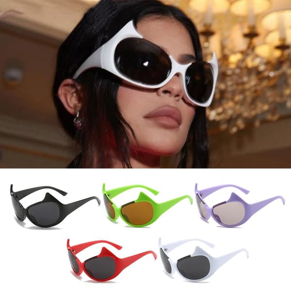 Devil Solbriller Y2k Solbriller HVIT White