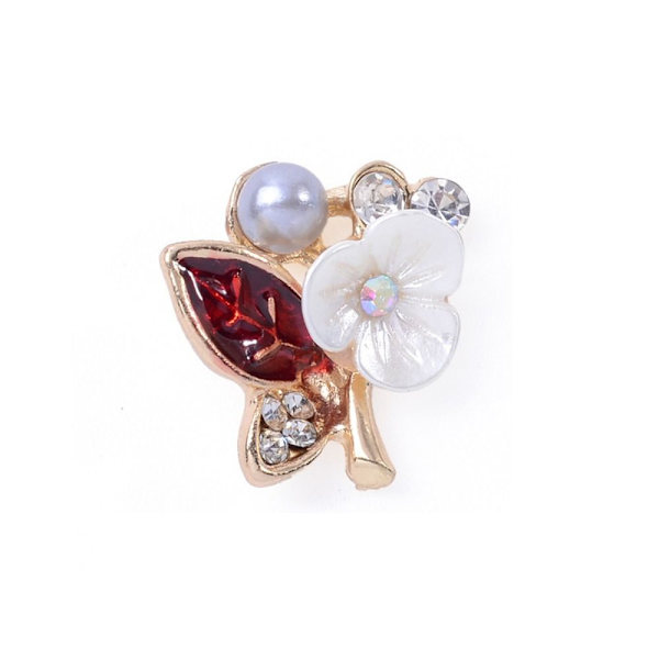 10 STK Perleknapp Rhinestone-knapper 3 3 3