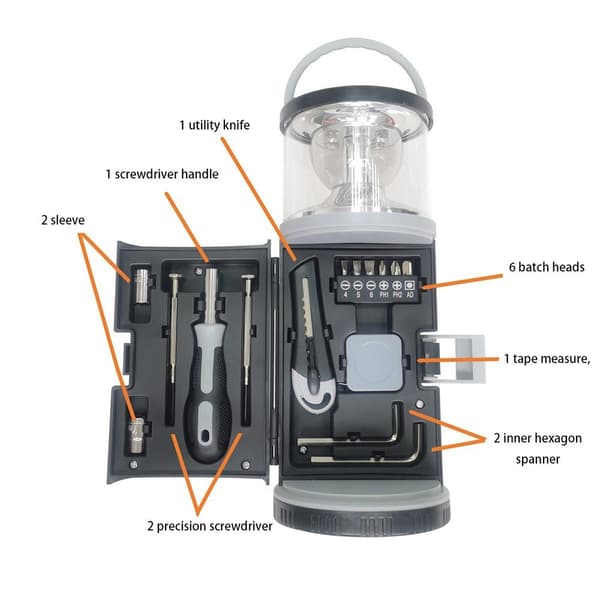 Led Camping Lantern Powered Lamp Lights Camping Light Værktøjssæt