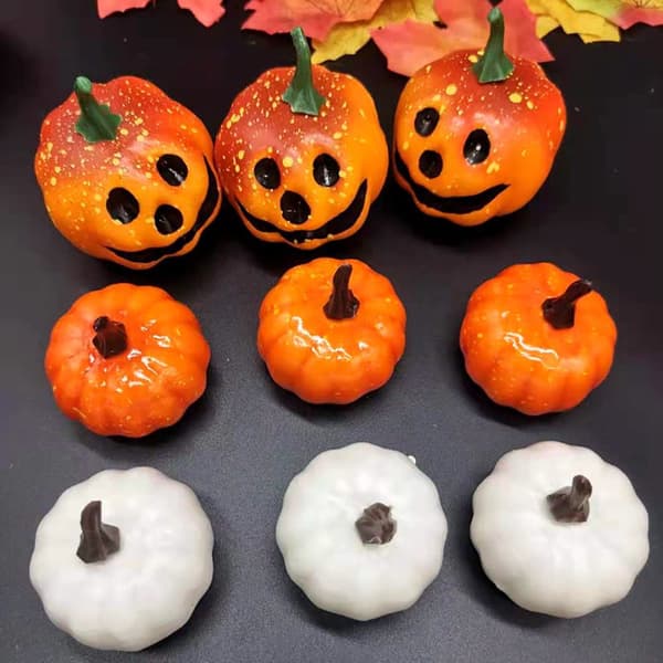 6 STK Halloween Grimase gresskar Funny Face gresskar TYPE1
