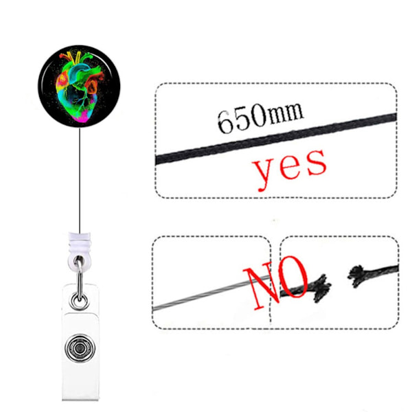 3 Stk Badge Reel Retractable Heavy Duty