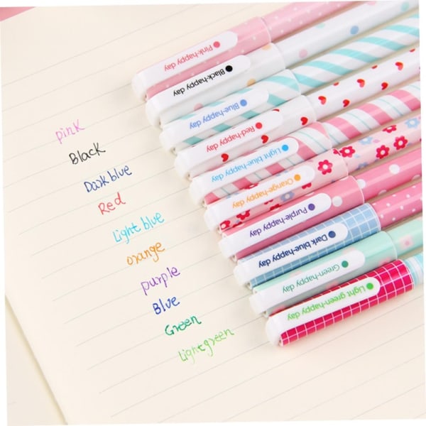 10 stk Cute Pens Novelty Pens Novelty Cute Ink Pens