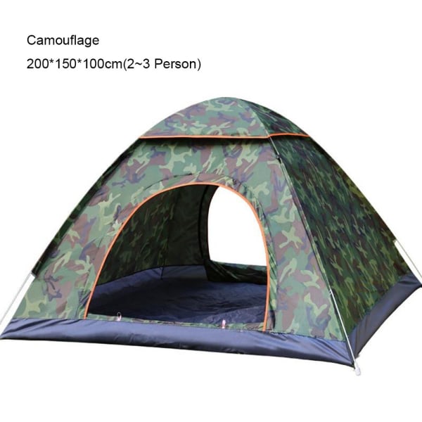 Automatisk Backpacking Oxford Duk Vattentätt Campingtält Camouflage 3 person-3 person