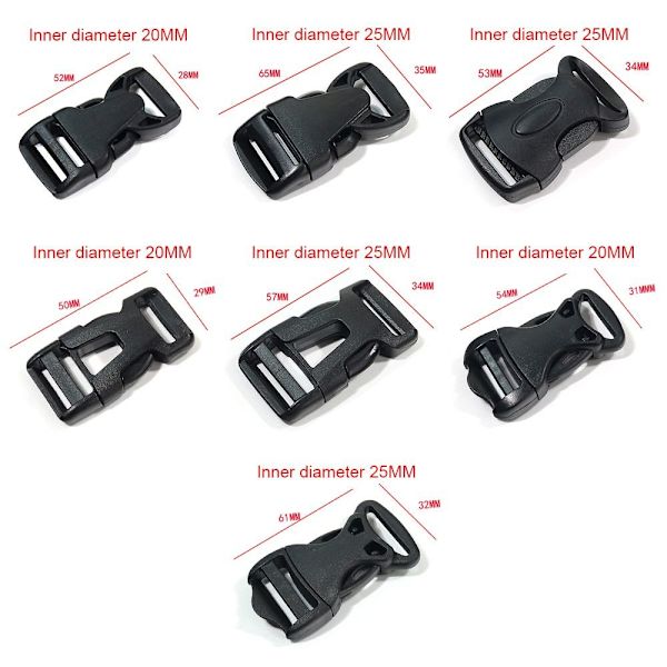 5kpl Sivusoljet Kaareva solki 52X28MM 52x28mm