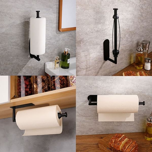 Papirhåndkleholder Rulledispenser SVART black