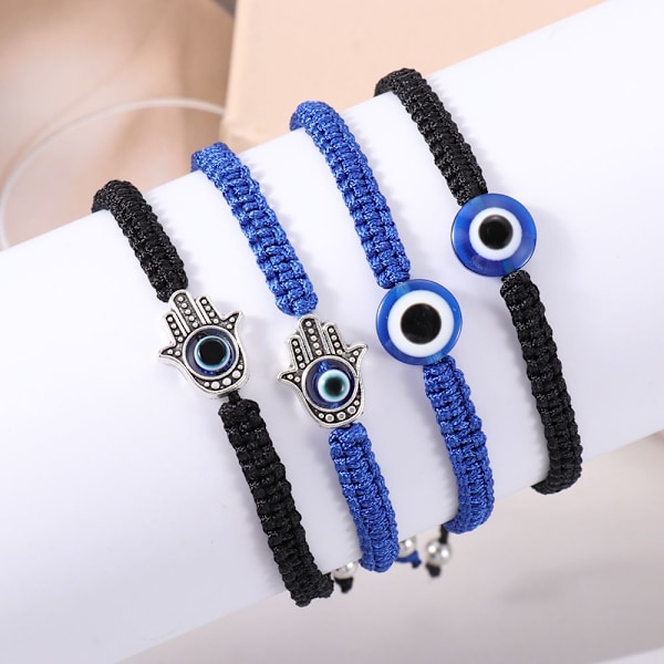 Evil Eye Beaded Armband Red Rope Bangle 04 04