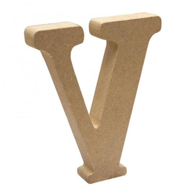 Trä alfabetdekoration MDF-form Alfabetdekoration V V V