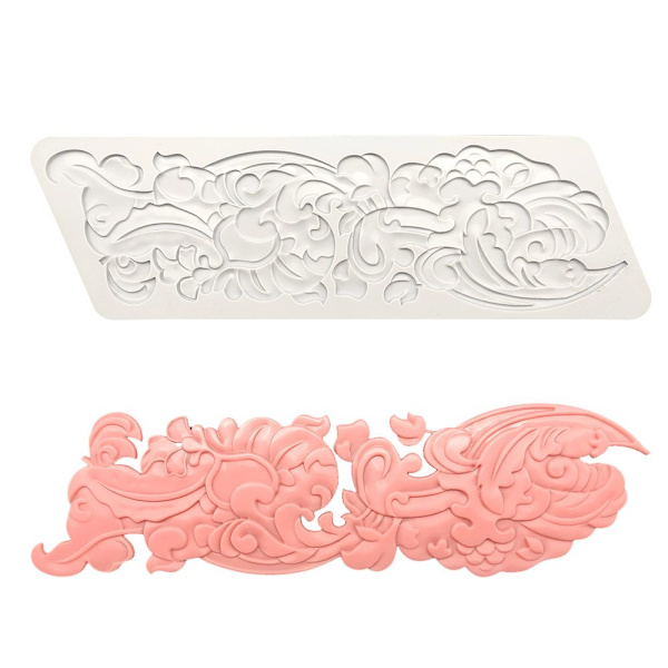Fondantkaka Spetsmatta Form 3D-gravyr 9 9