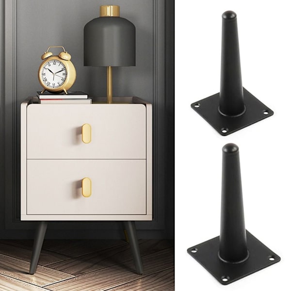 Huonekalut Pyörät Jalat MUSTA 10cm Black 10cm
