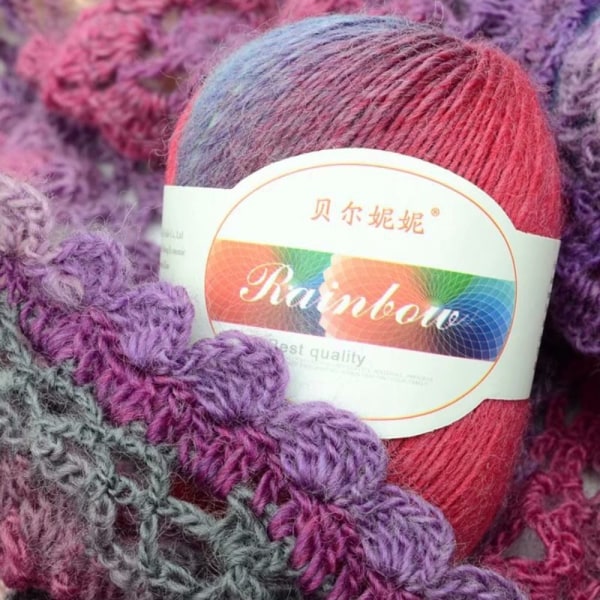 Alpaca Mohair Garn Bomuldsgarn 2 TILFÆLDIG FARVE 2 TILFÆLDIG FARVE 2 Random Color