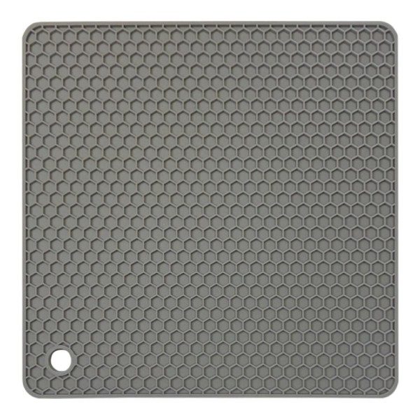Silikon Trivet Matte for varme potter og panner MØRK GRÅ FIRKANT Dark Grey Square-Square