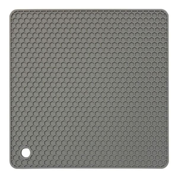 Silikonitrivet-matto kuumalle kattilille ja pannuille GREY ROUND ROUND Grey Round-Round
