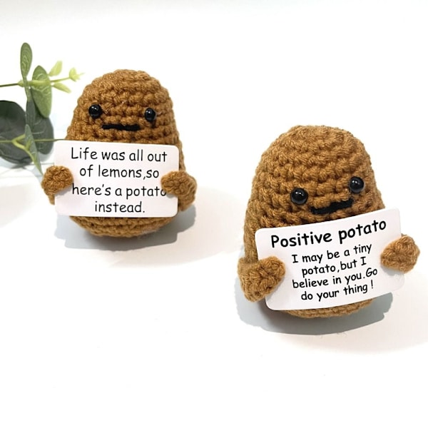 Rolig Positiv Potatis Stickad Potatisdocka 3 3 3