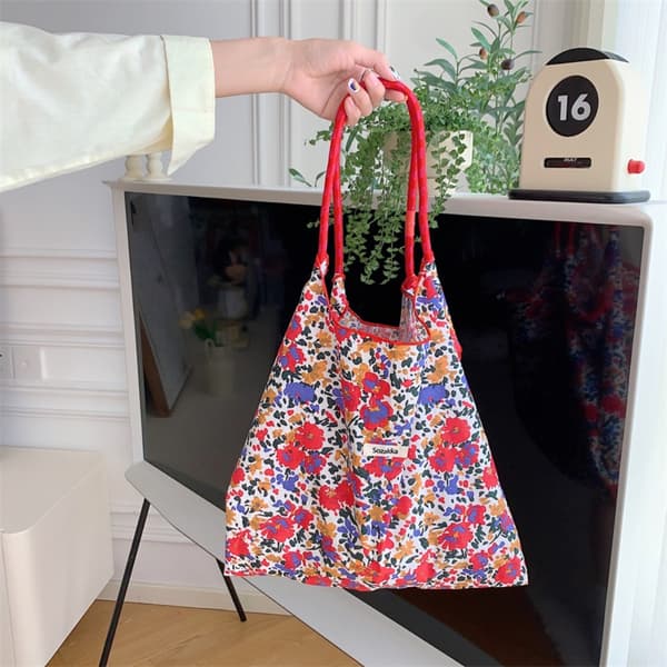 Canvas axelväska Shoppingväskor 1 1 1